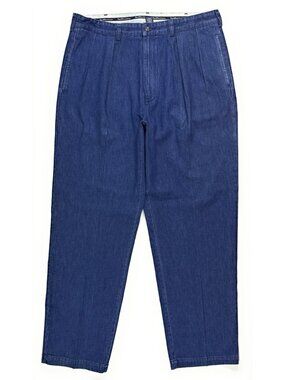 Vintage Polo Ralph Lauren Mens Andrew Pant Size 38x33 Pleated Wide Leg Denim